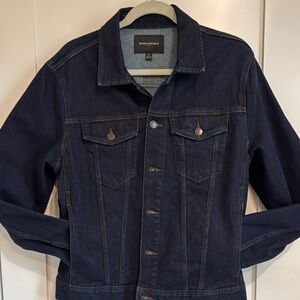 Banana Republic Men's Denim Jacket - Dark Blue